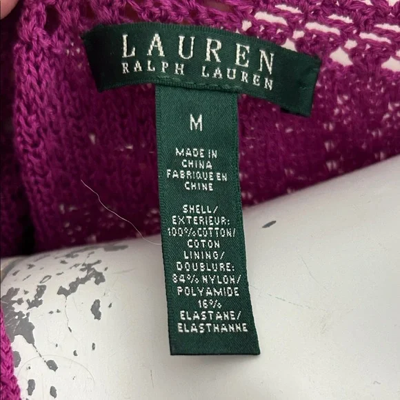 Lauren Ralph Lauren Magenta Knit Tank Top - Picture 6 of 7